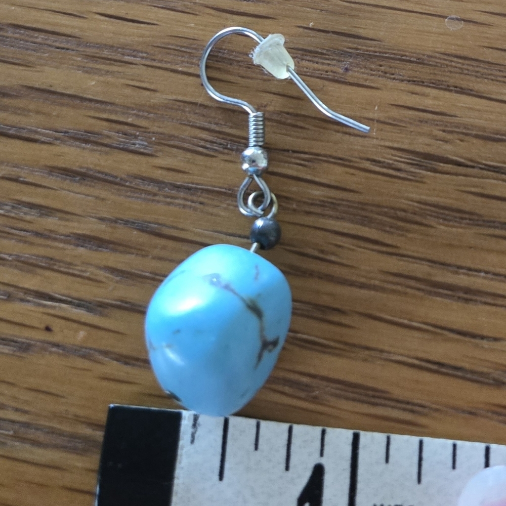 Turquoise Dangle Earrings - Picture 3 of 4